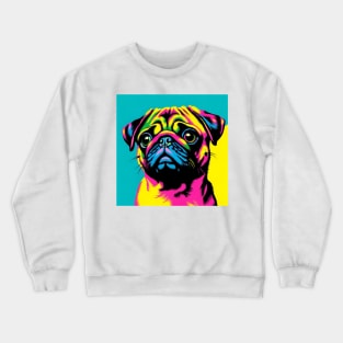 Neon Pug Portrait Sticker T-shirt Crewneck Sweatshirt